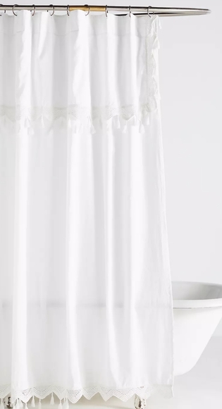 Anthropologie Tassled Antioch Shower Curtain